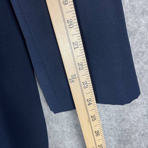 Vintage Lilli Ann Long Blazer Jacket Womens Medium Blue Gold Button Career - Picture 11 of 16